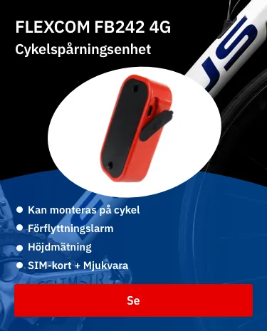 FLEXCOM FB242EBK9005 4g lte cykel gps tracker och locator